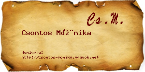 Csontos Mónika névjegykártya