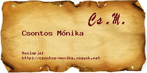 Csontos Mónika névjegykártya