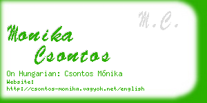 monika csontos business card
