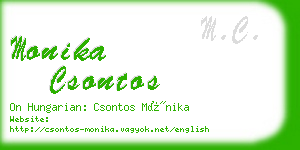 monika csontos business card